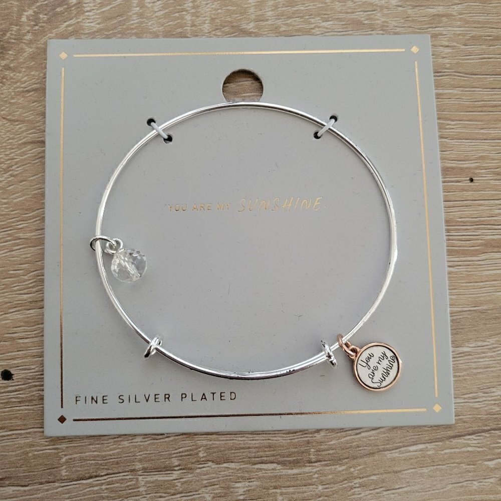 Silver Plated "You are my Sunshine" Bracelet